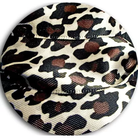 Lacets satin large&nbsp;panthère sable pour vos chaussures