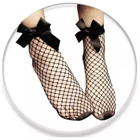 Chaussettes résille noire avec noeud pour vos jolis pieds Chaussettes résille noire avec noeud pour vos jolis pieds