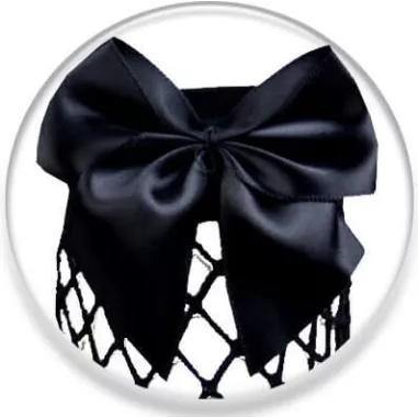 Chaussettes résille noire avec noeud pour vos jolis pieds