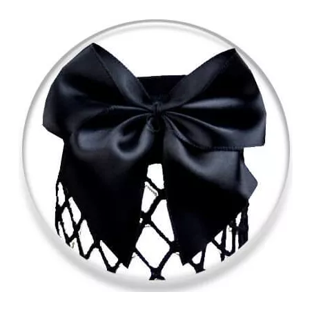 Chaussettes résille noire avec noeud pour vos jolis pieds