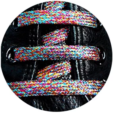 Lacets multicolores paillettes pour vos chaussures