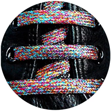 Lacets multicolores paillettes pour vos chaussures