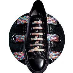 Lacets multicolores paillettes pour vos chaussures