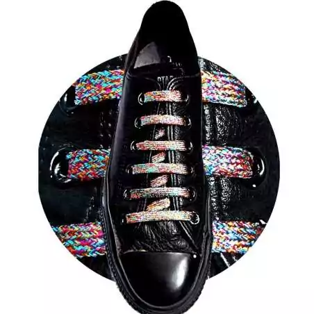 Lacets multicolores paillettes pour vos chaussures Lacets multicolores paillettes pour vos chaussures