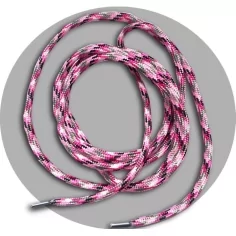 Lacets paracorde rose, gris, blanc & noir pour vos chaussures 2