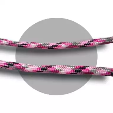 Lacets paracorde rose, gris, blanc & noir pour vos chaussures