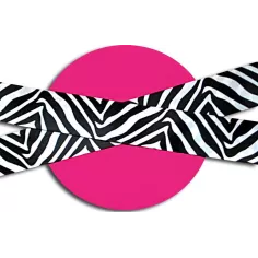 Lacets satin large zèbre noir &nbsp;& blanc pour vos chaussures 2