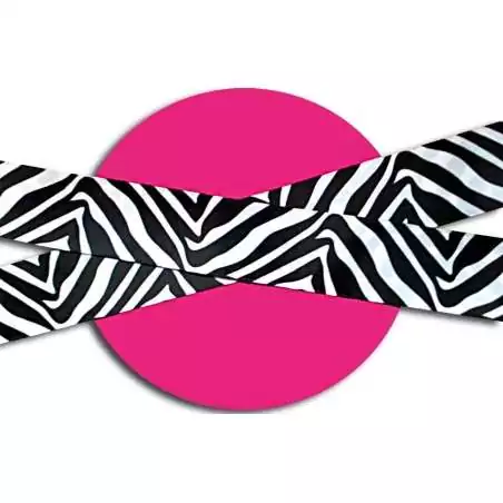 Lacets satin large zèbre noir  & blanc pour vos chaussures