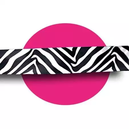 Lacets satin large zèbre noir  & blanc pour vos chaussures