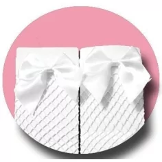 Chaussettes résille blanche noeud satin pour vos jolis pieds 2