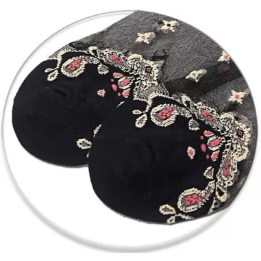 Chaussettes&nbsp;transparentes&nbsp;/ noires à motifs pour vos…