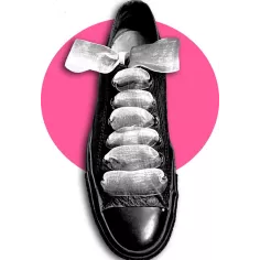 Lacets organdi dégradé de gris à noir. pour vos chaussures 2