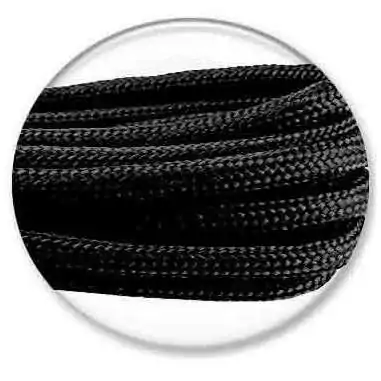 Lacets ronds paracorde noirs pour vos chaussures