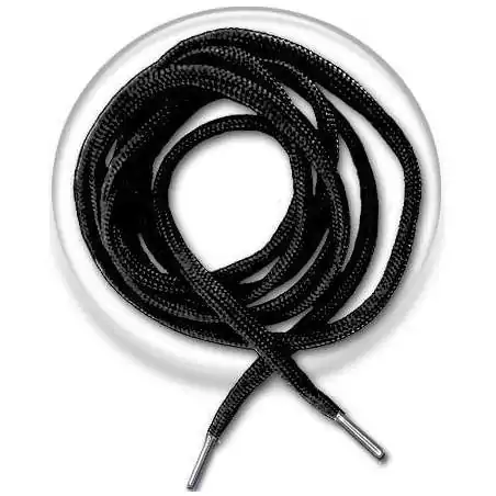 Lacets ronds paracorde noirs pour vos chaussures