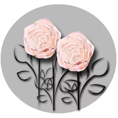 1 paire x ​décorations de lacets rose rose poudré