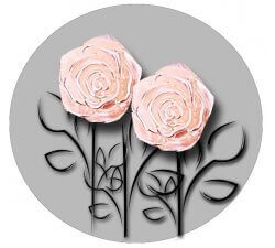 1 paire x ​décorations de lacets rose 3D rose poudré nacré