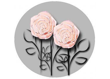 1 paire x ​décorations de lacets rose 3D rose poudré nacré