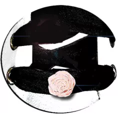 Décorations de lacets de chaussures fleur rose blanche.… 2