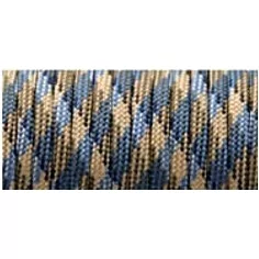 Lacets ronds camouflages paracorde noir, beige & bleu. 2