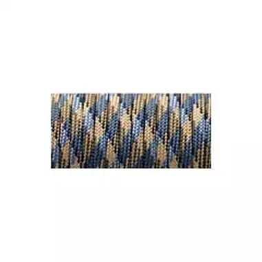 Lacets ronds camouflages paracorde noir, beige & bleu.