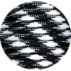 Lacets de chaussures noirs blancs bicolores ronds, en… 2