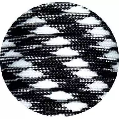 Lacets bicolores paracorde en noir & blanc pour vos chaussures