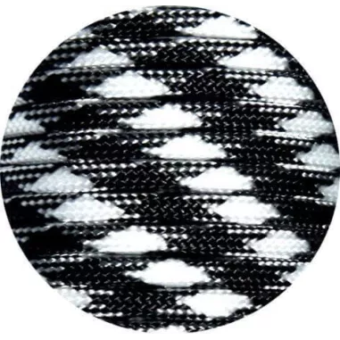 Lacets de chaussures noirs blancs bicolores ronds, en…