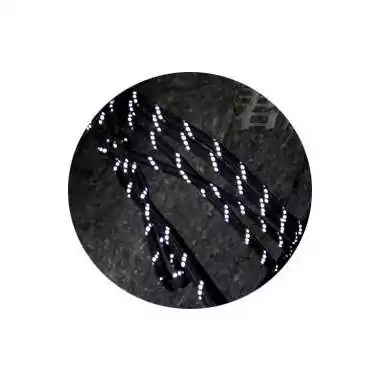 Lacets paracorde noire réflective pour vos chaussures