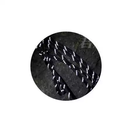 Lacets paracorde noire réflective pour vos chaussures