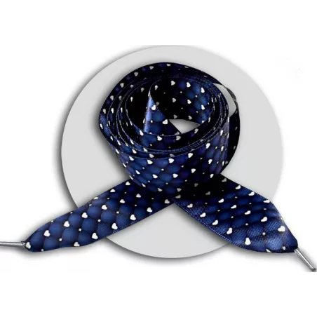 Lacets satin effet doudoune & coeurs : 2 coloris pour vos…