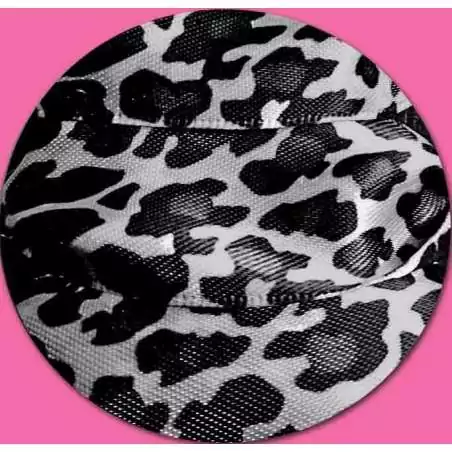 Lacets satin large gris panthère pour vos chaussures Lacets satin large gris panthère pour vos chaussures