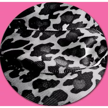 Lacets satin large gris panthère pour vos chaussures