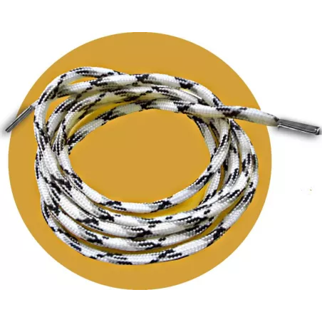 Lacets de chaussures noirs blancs bicolores ronds, en…