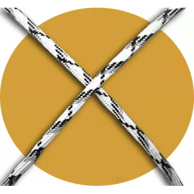 Lacets de chaussures noirs blancs bicolores ronds, en…