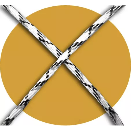 Lacets de chaussures noirs blancs bicolores ronds, en…