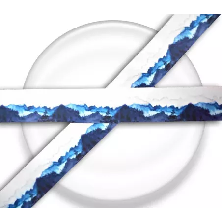 Lacets larges satin aquarelle Japon pour vos chaussures