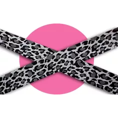 Lacets satin large gris panthère pour vos chaussures 2