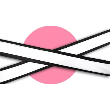 Lacets en satin large&nbsp;blanc gansé noir pour vos chaussures