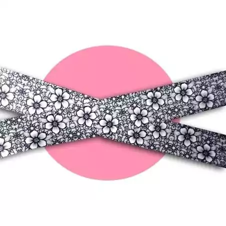 Lacets larges satin dentelle& fleurs pour vos chaussures