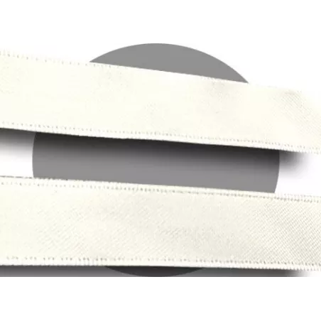 Lacets larges en satin blanc&nbsp;cassé pour vos chaussures