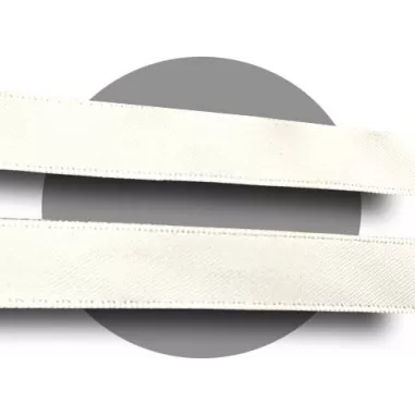 Lacets en satin blanc&nbsp;cassé pour vos chaussures