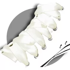 Lacets en satin blanc cassé pour vos chaussures