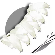Lacets en satin blanc&nbsp;cassé pour vos chaussures