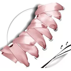 Lacets en satin nude rosé pour vos chaussures