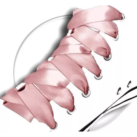 Lacets en satin nude rosé pour vos chaussures