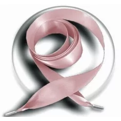 Lacets larges en satin nude rosé pour vos chaussures