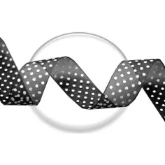 Lacets organza noir plumetis blanc pour vos chaussures 2