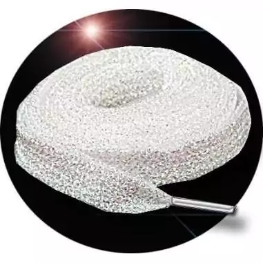 Lacets paillettes blancs pour vos chaussures