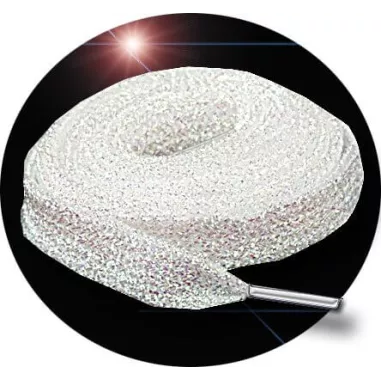 Lacets paillettes blancs pour vos chaussures