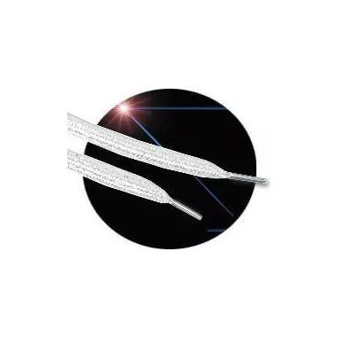 Lacets paillettes blancs pour vos chaussures